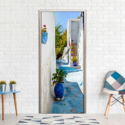 Paris Prix Papier Peint pour Porte Blue Alley 210x100cm