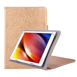 Wewoo Housse Étui or pour tablette PC 10 pouces en cuir flip horizontal universel avec support