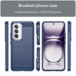 Htdmobiles Coque pour Oppo Reno 12 Pro 5G - housse etui silicone gel carbone + verre trempe - BLEU FONCE