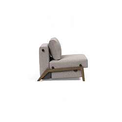 Avis Inside 75 Fauteuil convertible lit 90 cm ILB 500 chêne fumé tissu Corocco Warm Grey