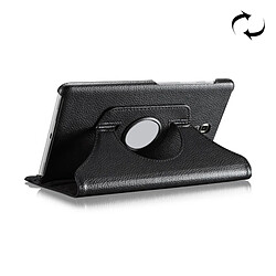 Wewoo Etui en cuir à rotation horizontale à 360 degrés avec texture Litchi pour Galaxy Tab A 10.5 T590 / T595 / T597, avec support (Noir)