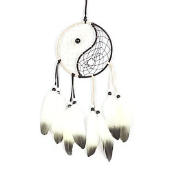 Totalcadeau Attrape-Rêve Yin Yang plumes et perles Capteur Dream catcher