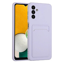 Coque en TPU antichoc avec porte-carte violet clair pour votre Samsung Galaxy A13 5G