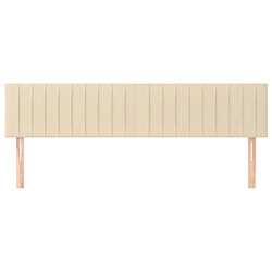 Avis Maison Chic Lot de 2 Têtes de lit design pour chambre - Décoration de lit Crème 100x5x78/88 cm Tissu -MN44887