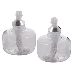 2 Pièces Moteur Stirling Lampe à Alcool avec Mèche & Alimentation Cylindre Verre 8ml pour Modèle de Moteur Stirling