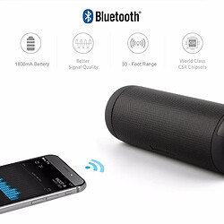 Universal Haut-parleur Bluetooth sans fil étanche Portable extérieur Mini Column Box Support TF Stéréo HiFi Box | Haut-parleur Portable (Noir)