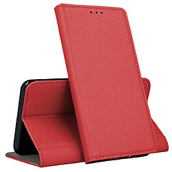 Htdmobiles Housse pour Xiaomi Redmi Note 12 Pro+ Plus 5G - etui coque pochette portefeuille + film ecran - ROUGE MAGNET