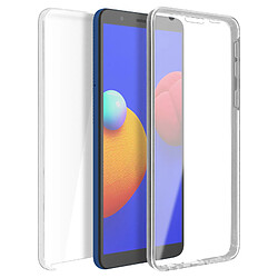 Avizar Coque Galaxy A01 Core Protection Arrière Rigide + Avant Souple Transparent