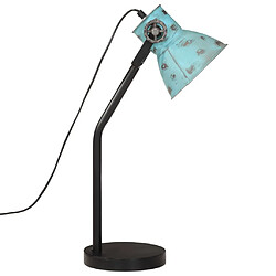 Avis vidaXL Lampe de bureau 25 W bleu délavé 17x17x60 cm E27