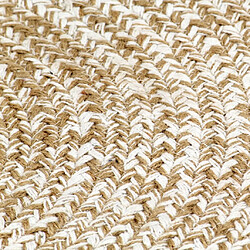 Decoshop26 Tapis fait à la main Jute Blanc et naturel 150 cm DEC023519