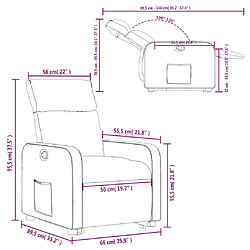 vidaXL Fauteuil inclinable taupe tissu pas cher