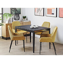 Acheter Beliani Table de salle à manger extensible noire 120/160 x 80 cm NORLEY