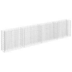 vidaXL Lit surélevé à gabion Acier galvanisé 360x30x90 cm