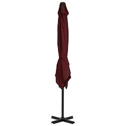 Avis ComfortXL Parasol Déporté Avec Mât En Aluminium Bordeaux 250x250 Cm