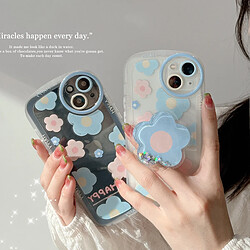 GUPBOO Étui pour iPhone13ProMax peinture à l'huile pour femmes fleurs support de cas de téléphone portable japonais et coréen