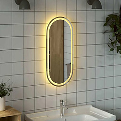 Avis Maison Chic Miroir à LED,Miroir Lumineux LED pour salle de bain,Miroir decoration 80x35 cm ovale -MN16182