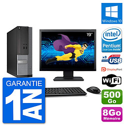 PC Dell Optiplex 3020 SFF Ecran 19" G3220 RAM 8Go Disque 500Go Windows 10 Wifi - Occasion