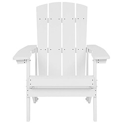 Acheter Beliani Chaise de jardin ADIRONDACK Bois d'ingénierie Blanc