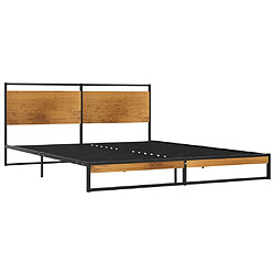 Maison Chic Lit adulte - Lit simple Cadre de lit,Structure du lit Contemporain Métal 160x200 cm -MN97503