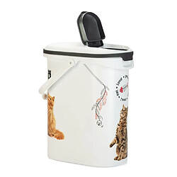 CURVER Verseuse a croquettes Love pets 4 Kg - Blanc - Pour chat pas cher