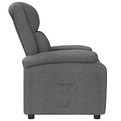 Avis vidaXL Fauteuil inclinable Gris foncé Tissu