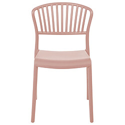 Acheter Beliani Lot de 4 chaises GELA Matière synthétique Rose pastel