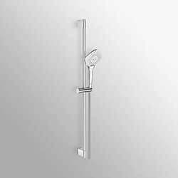 Cstore Ensemble de douche - IDEALRAIN EVO - barre 90 cm et douchette diamant Ø 12,5 cm 3J - Chrome