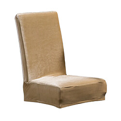 Avis Housse de siège de coussin de chaise de salle à manger extensible de poil de renard kaki