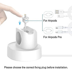 Chrono Support de charge pour Apple Watch SE, séries 6, 5, 4, 3, 2, 1, 44 mm / 42 mm / 40 mm / 38 mm, support d'installation facile pour le chargeur AirPods Pro Dock,(blanc)