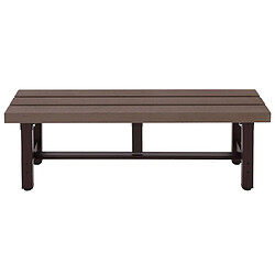 Acheter Mendler Banc de jardin alu HWC-K60, banc banc de parc banc de balcon, résistant aux intempéries WPC 120cm, brun