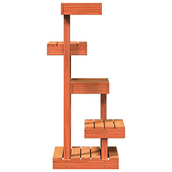 Helloshop26 Arbre à chat meuble tour grimper jouet grattage grattoir escalade plateforme cire 45,5 x 49 x 103 cm bois de pin massif marron 02_0022748