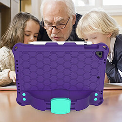 Acheter Wewoo Coque Pour iPad Air / Air 2 / Pro 9.7 / iPad 9.7 2017 / iPad 9.7 2018 Honeycomb Design EVA + PC Housse de protection antichoc à quatre coins avec sangles Violet + Vert menthe