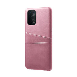 Coque en TPU + PU avec double porte-cartes or rose pour votre Oppo A74 5G/A54 5G/A93 5G