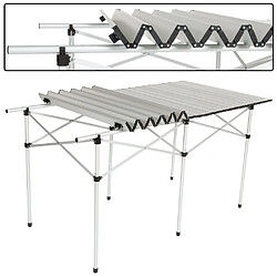 Avis Helloshop26 Table de camping jardin pique-nique aluminium pliante 140x70 cm + sac 2008034