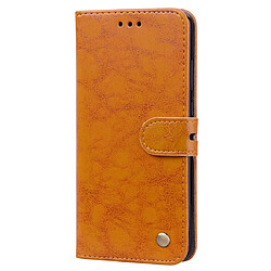 Avis Wewoo Housse Coque Business Style Oil Wax Texture en cuir à rabat horizontal pour Huawei Honor 10iavec support et fentes cartes et portefeuille jaune