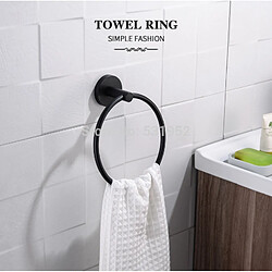 Avis Universal Quincaillerie de salle de bain en acier inoxydable mat noir Serviettes Porte-chemin de fer Porte-rouleaux Porte-brosse de toilette Accessoires de toilette | Quincaillerie de bain