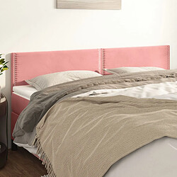 vidaXL Têtes de lit 2 pcs Rose 80x5x78/88 cm Velours