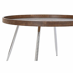 Table Basse DKD Home Decor Marron Argenté Métal Acier Bois MDF 30 x 40 cm 78 x 78 x 41,5 cm