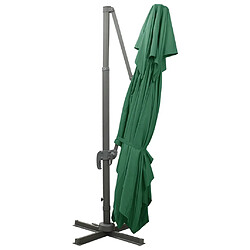 Acheter vidaXL Parasol de jardin en porte-à-faux avec double toit vert