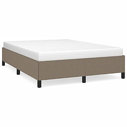 vidaXL Cadre de lit sans matelas taupe 140x200 cm tissu