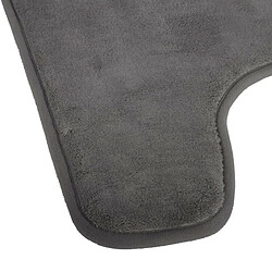 Tapis Contour WC Mémoire 48x48cm Gris