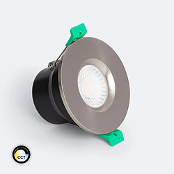 Ledkia Spot Downlight Ignifuge LED 5-8W Rond Dimmable IP65 Coupe Ø 65 mm Solid Design Chromé Sélectionnable (Neutre-Froid)