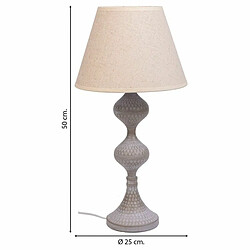 Acheter Lampe de bureau Alexandra House Living Blanc Gris Métal Tissu 220-240 V 25 x 50 x 25 cm