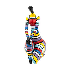 Avis Statuette Silhouette Décorative Femme Assise Kuatéh Rachel en Polyrésine 38x26x61 cm Multicolore