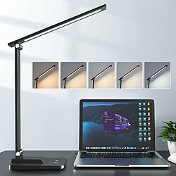 Vendos85 Lampe de Bureau LED avec 3 Luminosité ,5 Couleurs noir