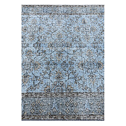 Vidal Tapis de laine 262x142 Bleu Ultra Vintage pas cher