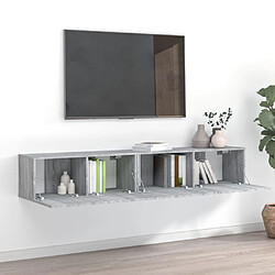 vidaXL Ensemble de meubles TV 2 pcs Sonoma gris Bois d'ingénierie