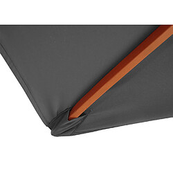 Decoshop26 Parasol de jardin 3x4m rectangulaire polyester/bois 6kg anthracite 04_0003826 pas cher