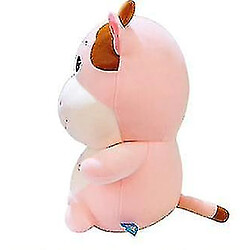 Universal 25 cm Douée de dessins animés jaunes mignons Love Cow Plux Toy Pillow