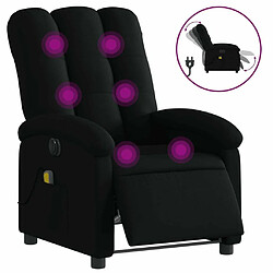 Maison Chic Fauteuil Relax pour salon, Fauteuil de massage inclinable électrique Noir Tissu -GKD85220